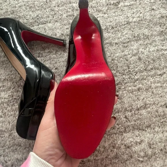 Christian Louboutin Black Patent Leather Heels - Picture 7 of 13